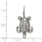 Sterling Silver Antiqued Sea Turtle Pendant Charm Jewerly 23mm x 16mm